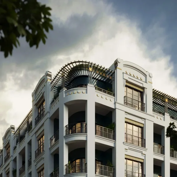 Penthouse z tarasem i panoramą miasta.